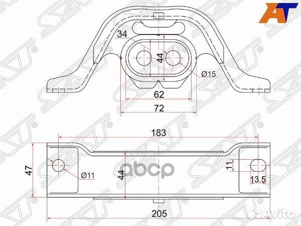 Подушка заднего дифференциала toyota corolla 91