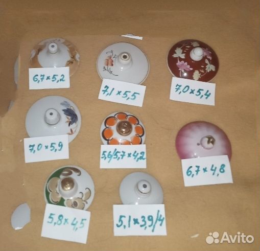 Крышки фарфор керамик стекло, тч д/графин/кувшинов