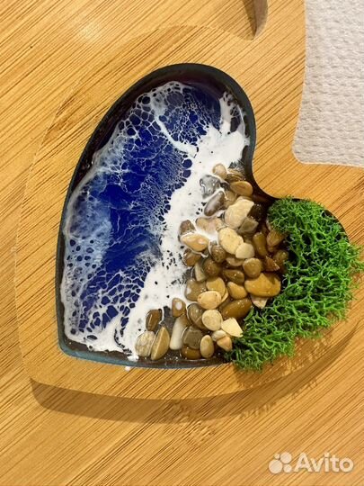 Менажница в стиле Море с эпоксидной смолой