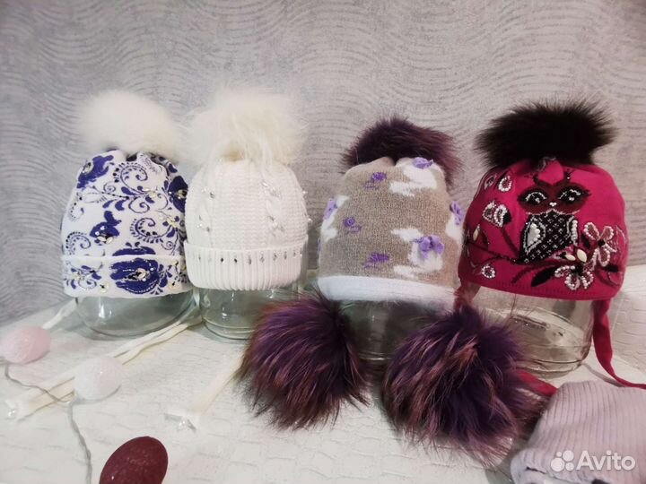 Шапка зимняя новая Ог от 52 до 56 см