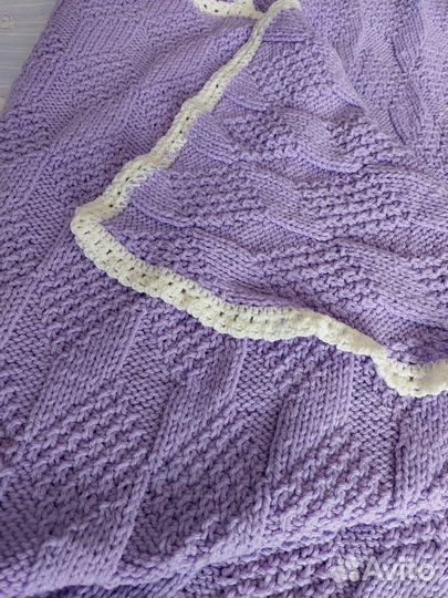 Плед детский вязаный ручная работа