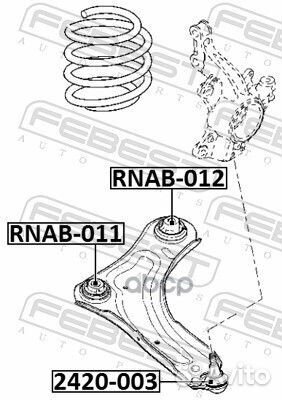 Сайлентблок рычага подвески rnab-012 Febest