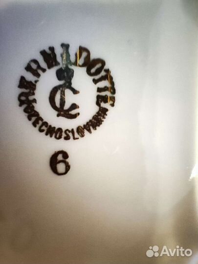 Фарфоровый кофейный сервиз Чехословакия