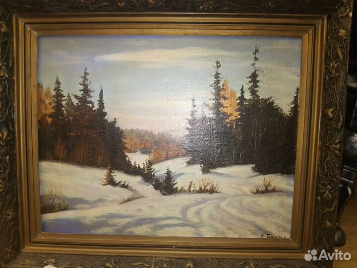 Картина М. Балунин (1875-1937). Зима. Пейзаж