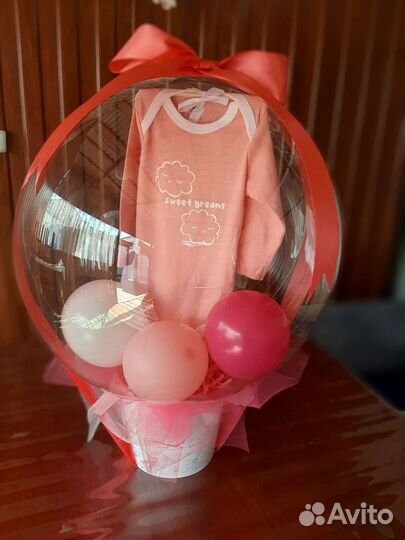 Шары deco bubbles, коробка- сюрприз, цветы в шаре