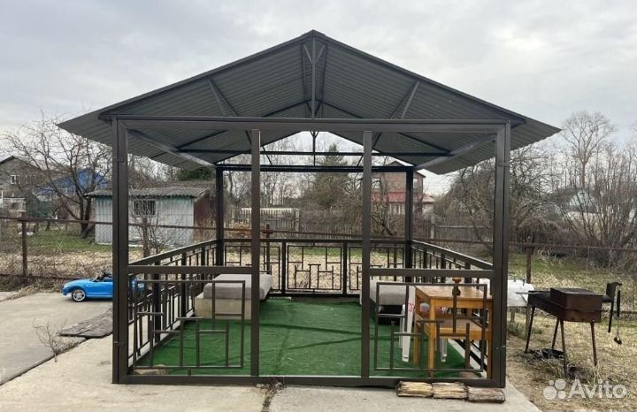 Беседка Домик металлическая с доставкой
