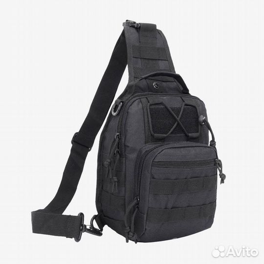 Сумка тактическая 0115 через плечо черная