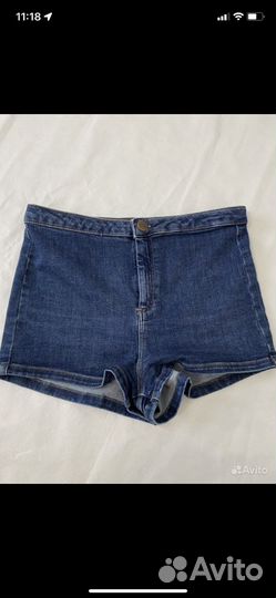 Шорты джинсовые Topshop и рубшка хлопок женская