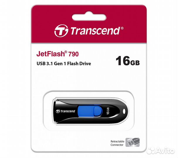 Флеш-накопитель Transcend JetFlash 790K USB 3.1 16