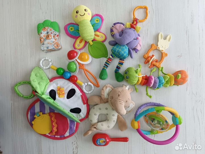 Грызунки, погремушки, подвески для коляски пакетом