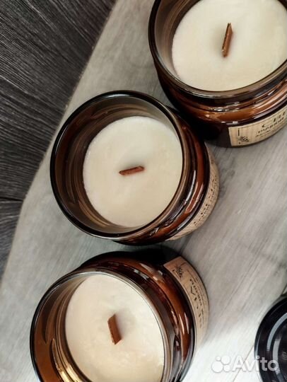 Ароматическая свеча ручной работы в стакане