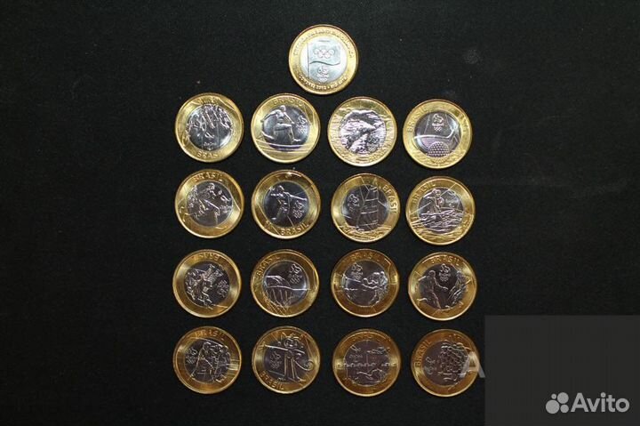 Набор монет 17 шт. 2012-2016 год Олимпиада в Рио