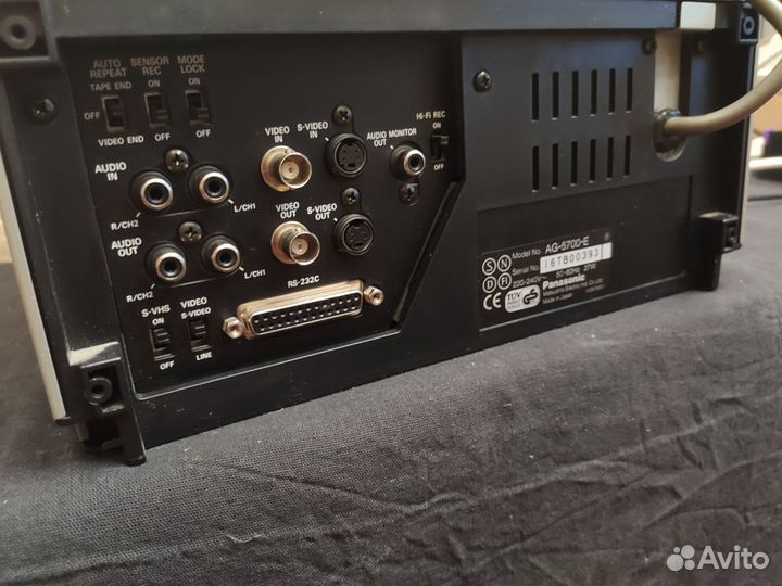 Видеомагнитофон panasonic s-vhs ag 5700