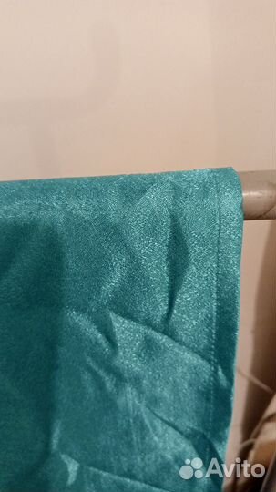 Штора / гардина изумрудная 264х248 (видимо жаккард
