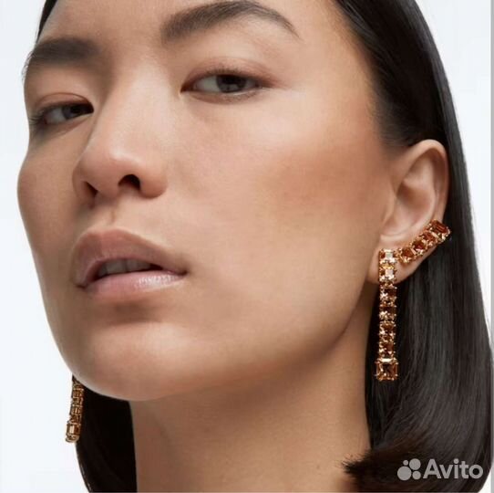 Серьги-клипсы Swarovski Millenia асимметричные