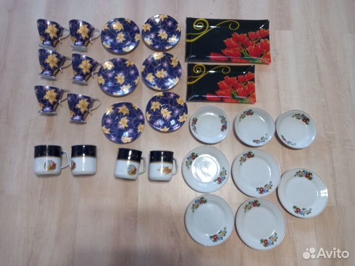 Японский кофейный сервиз, посуда коробкой ассорти