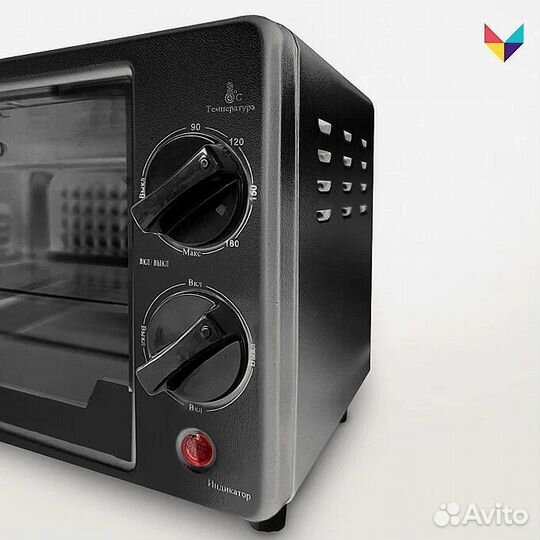 Компактная Настольная Мини-Печь. Черная