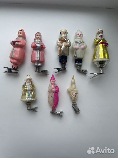 Елочные игрушки СССР на прищепке