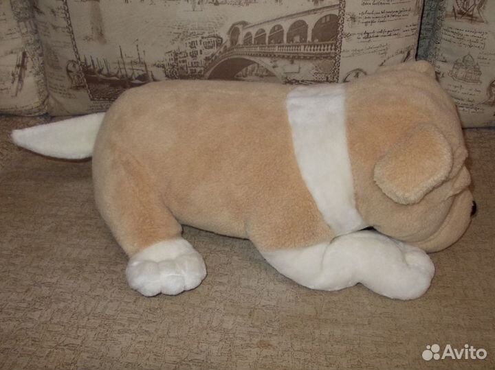 Мягкая игрушка породистая собака, в длину 50 см