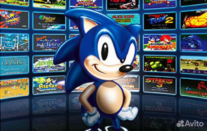 Sega mega drive II (black) + игры