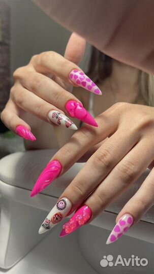 Наращивание ногтей на дому маникюр