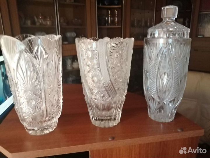 Ваза хрустальная