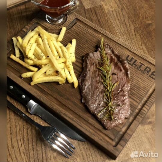 Доска для подачи дуб, разделочная кухонная доска