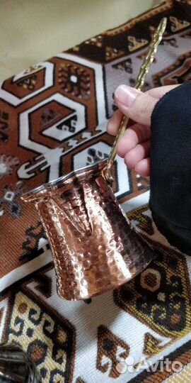 Турка для кофе медная/ турка