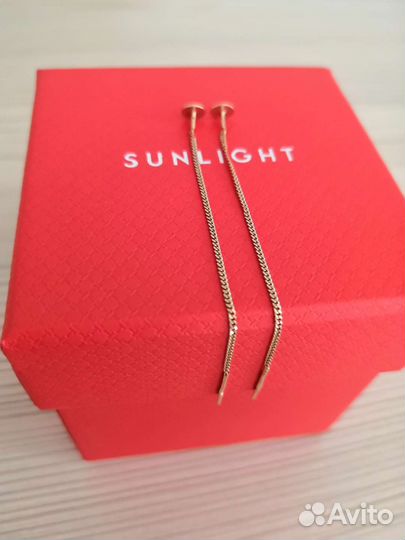 Золотые серьги Sunlight 585'