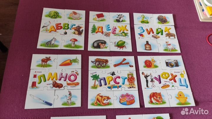 Карточная развивающая игра Азбука 3-7 лет