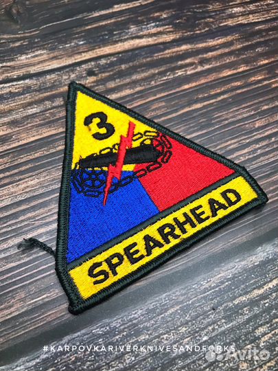 Нашивка US Army 3rd Armored Division Spearhead
