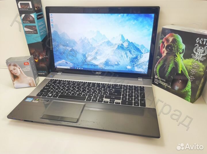 Игровой ноутбук Acer, 4 ядра, Full HD, 17 дюймов