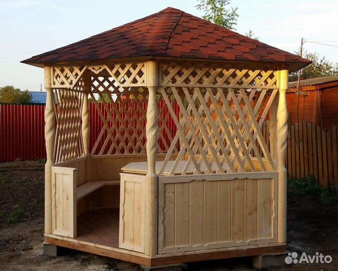 Беседка садовая, пергола, арка, качель садовая