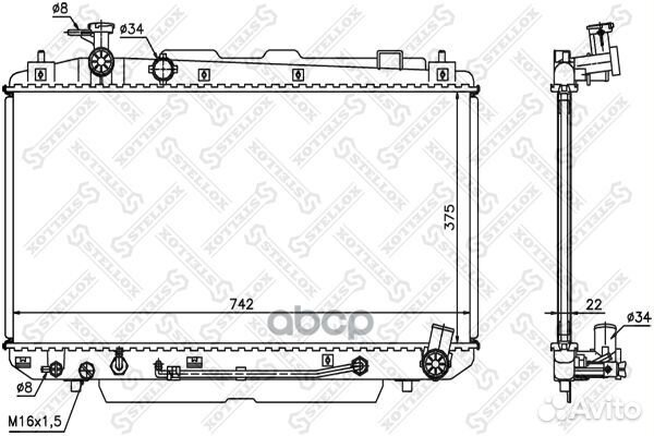 1025185SX радиатор системы охлаждения АКПП Toyo