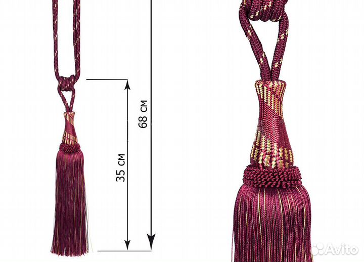 Кистевые подхваты для штор (пара) новые варианты