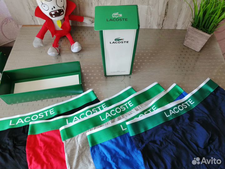 Трусы мужские из 5 штук Lacoste