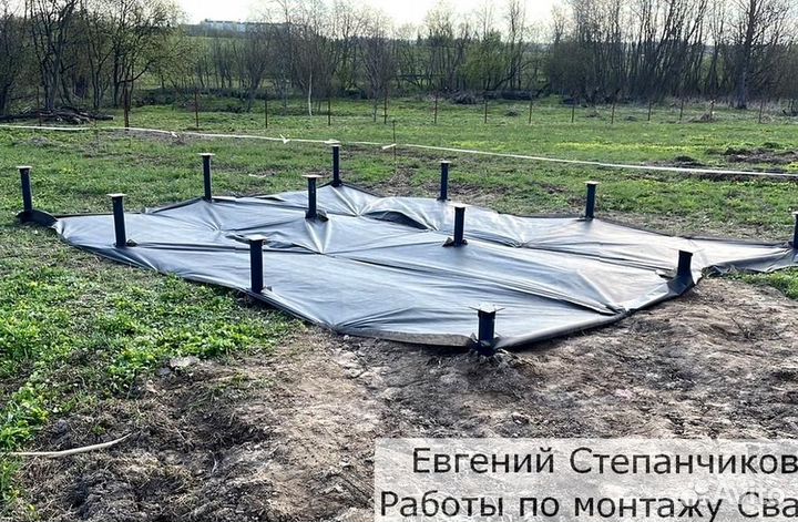 Установка Винтовых сваи