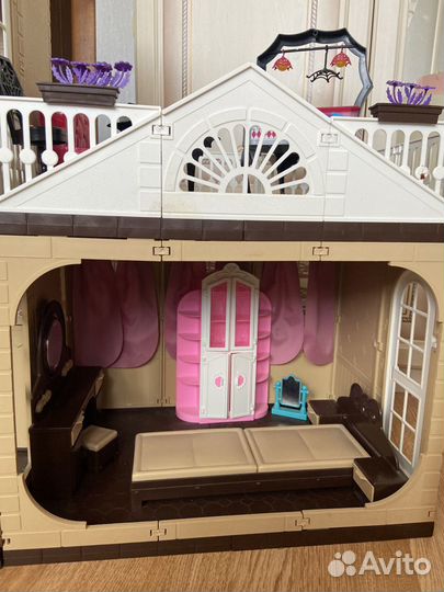 Домик для барби с мебелью
