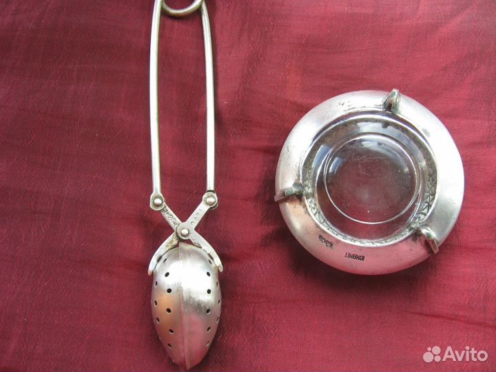 Солонка эмаль мельхиор СССР