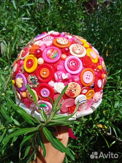 Букет из пуговиц хендмейд подарок