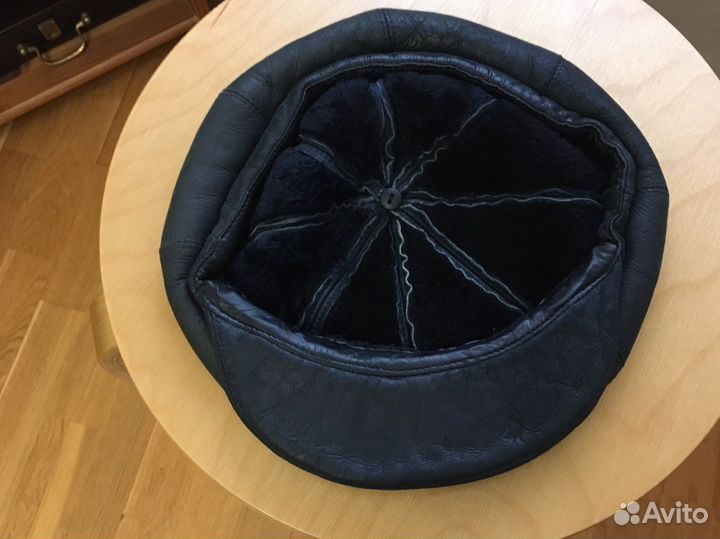 Кепка кожа, меховая, унисекс