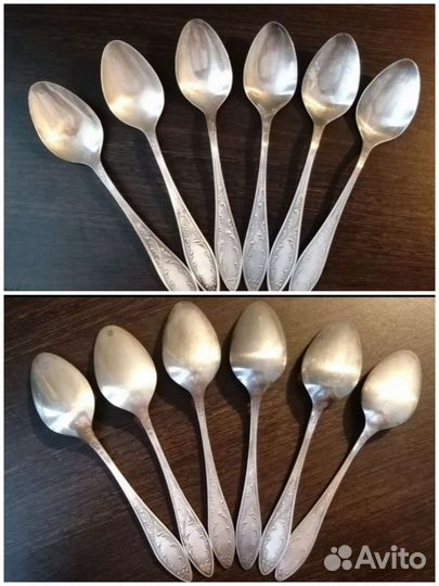 Ложки столовые мнц и чайные зк. По 6 шт