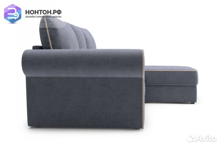 Диван угловой дельфин Прованс темно-серый