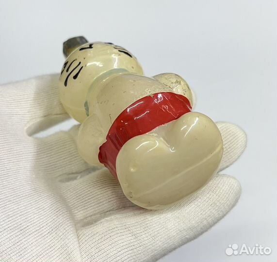 Елочная игрушка СССР «Заяц в косоворотке»