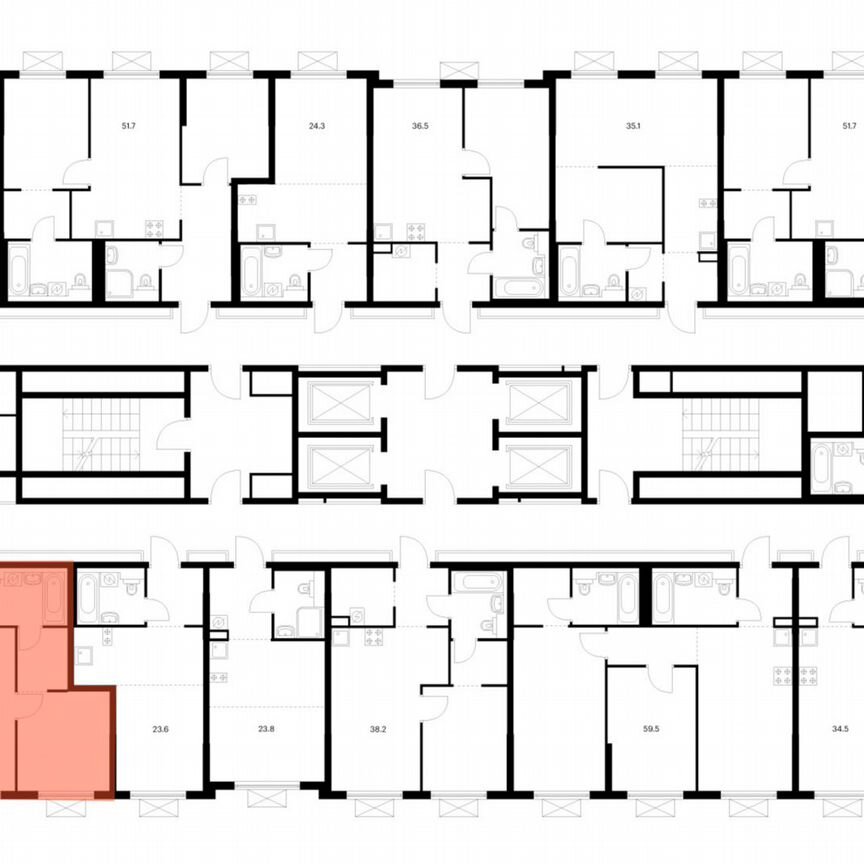 1-к. квартира, 34,9 м², 10/25 эт.