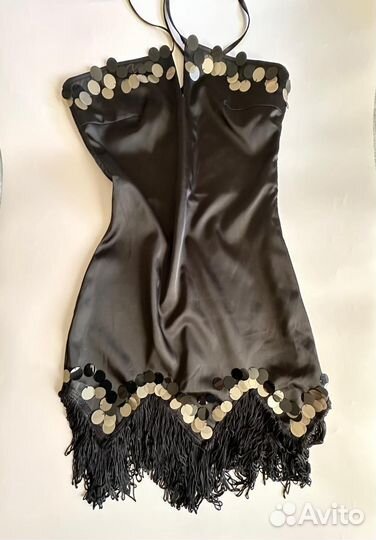 Нарядное платье чёрное с пайетками новое 44