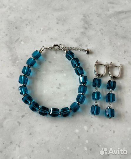 Комплект браслет и серьги