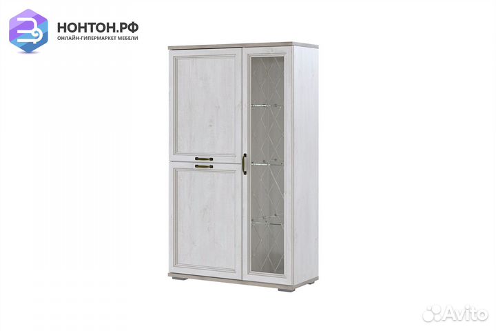 Витрина Александрия шк-116 сосна санторини светлая