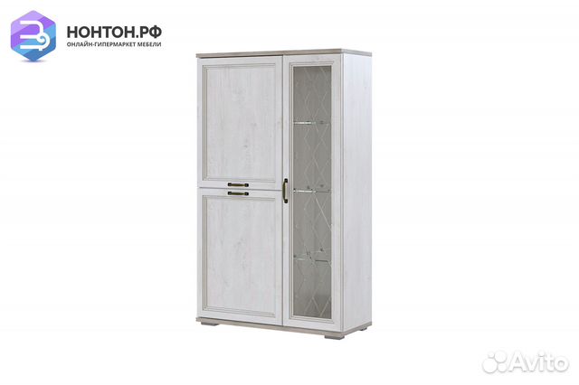 Витрина Александрия шк-116 сосна санторини светлая