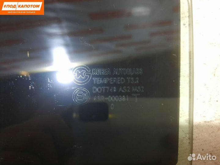 Стекло двери задней левой Hyundai Solaris